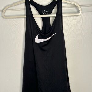 Nike Women's Black Dri-FIT Racerback Tank size S pre loved